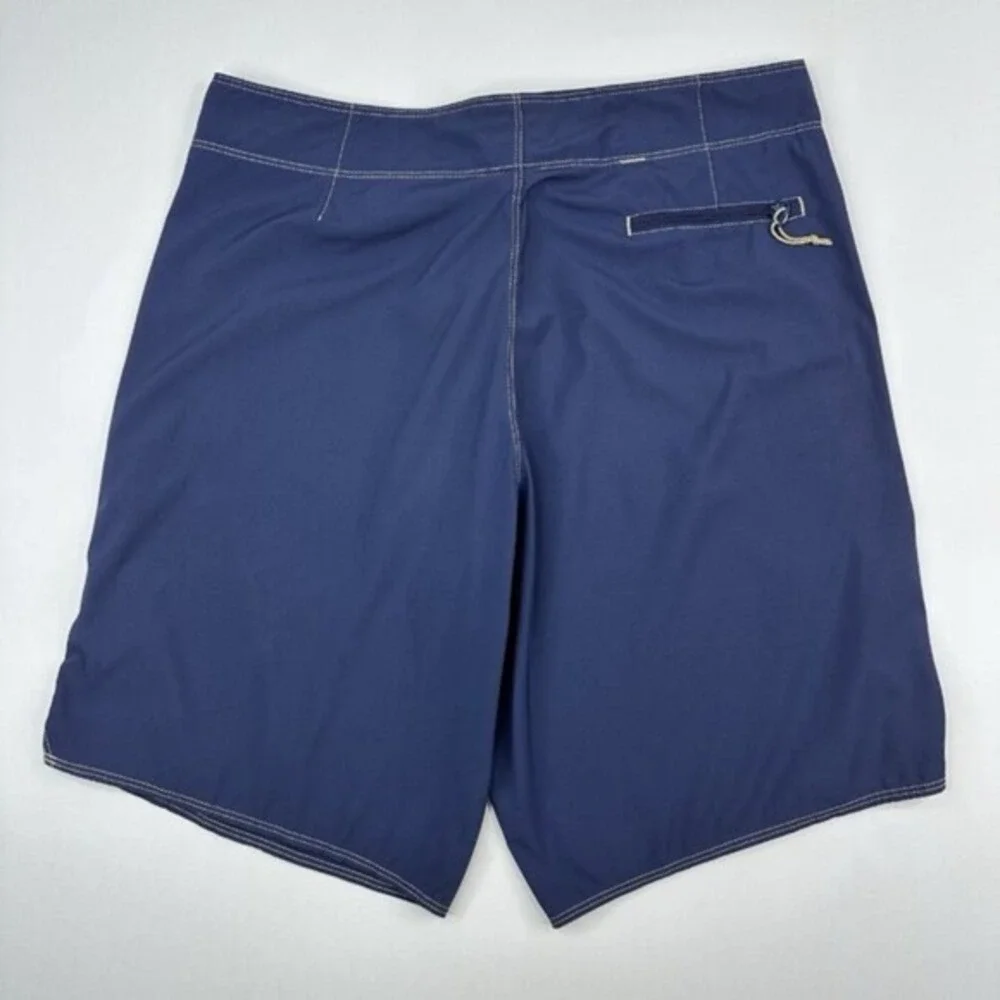 Patagonia Mens Board Shorts 30‎ Navy Blue Ripstop Swim Trunks Contrast Stitching